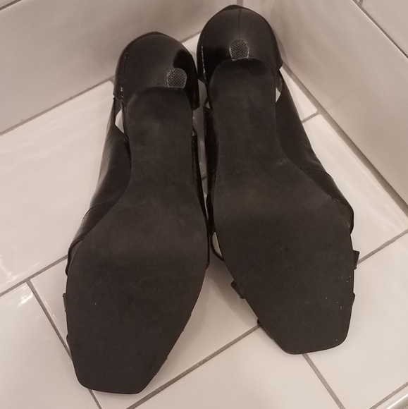 Rampage Black Peep Toe Heels - Picture 3 of 4